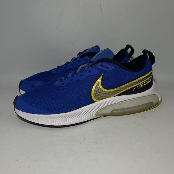 Nike Blue and Yellow Men's Sneakers - Picture 3 of 14
